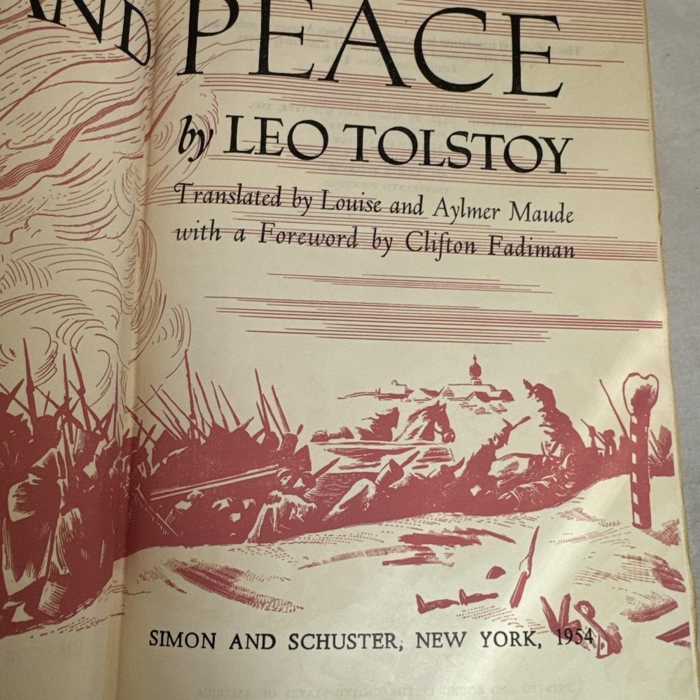 War and Peace, Inner Sanctum Edition, Leo Tolstoy, 1942 Hard Bound Dust Jacket - Picture 6 of 10